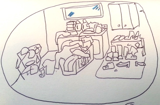 clutter in the laundry room cartoon