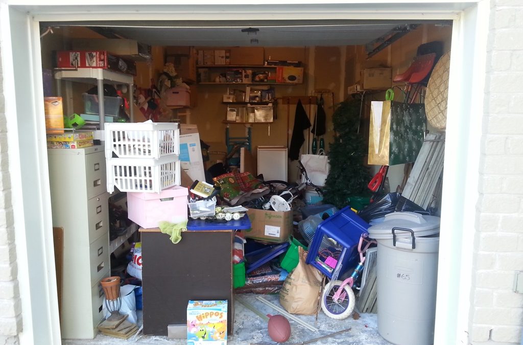 cluttered garage - kw professional organizers - kitchener waterloo
