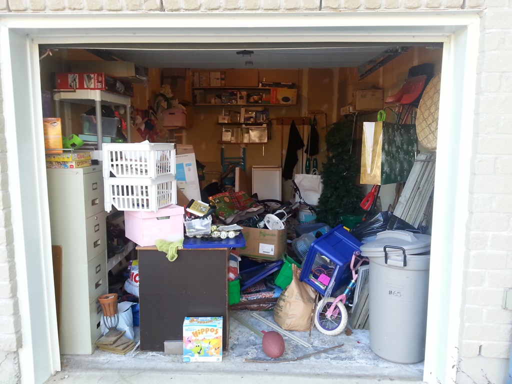 cluttered garage - advice to help someone who has clutter - kw professional organizers