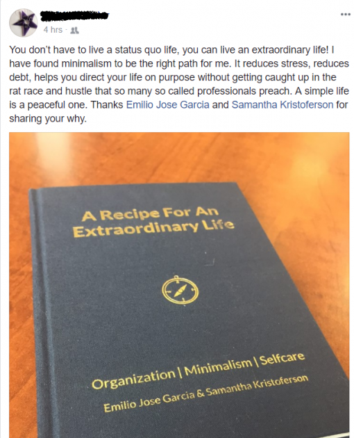 A Recipe for an Extraordinary Life - Hardcover Book - KW Professional Organizers - Emilio Jose Garcia and Samantha Kristoferson