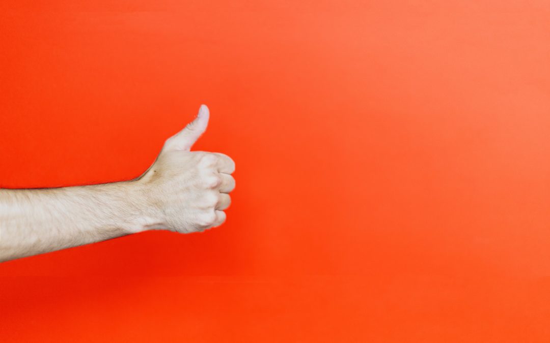 left human hand thumb up how to be more positive